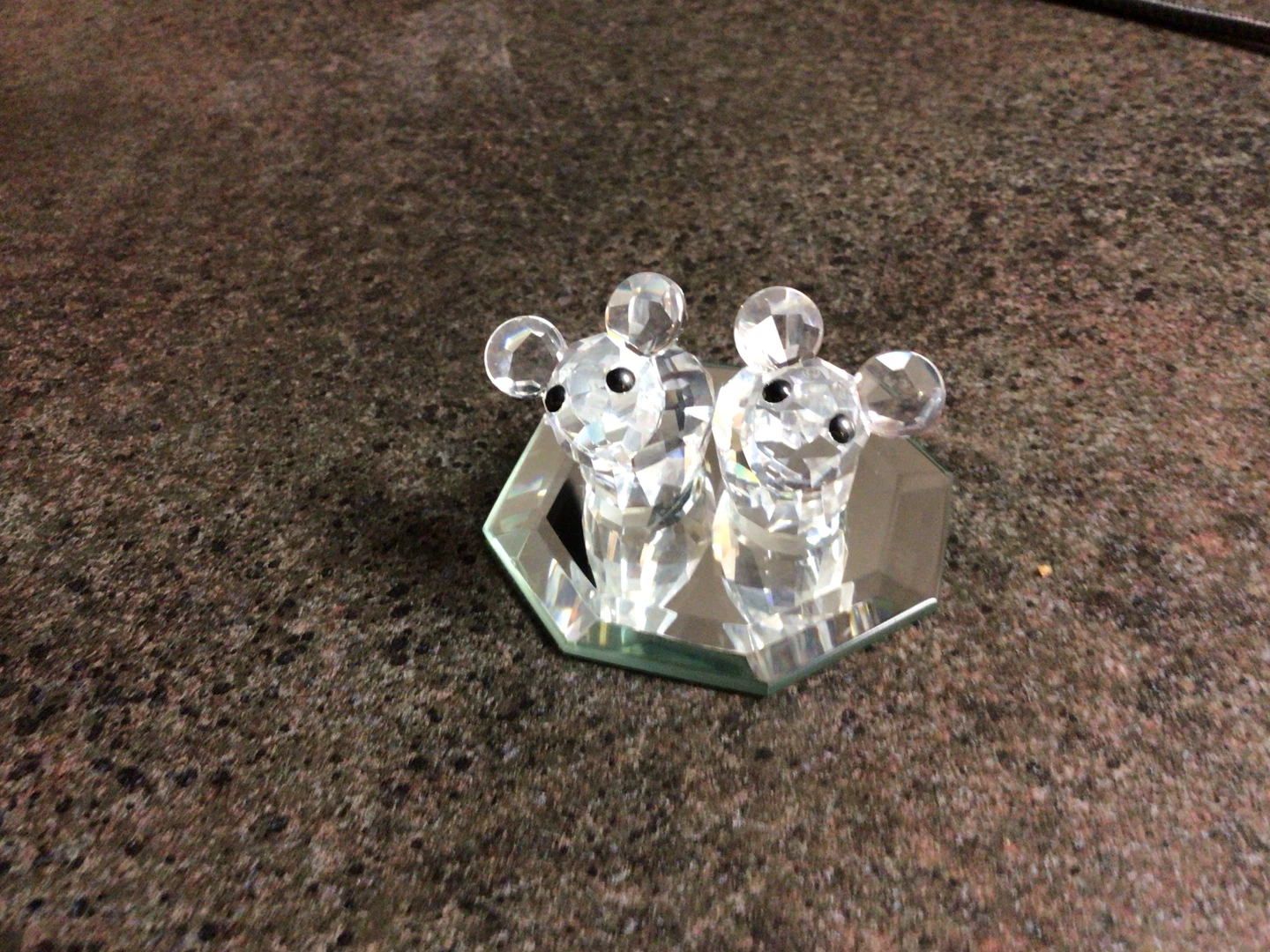 Swarovski Crystal Mice Figurine, Joe and Harry, Retired