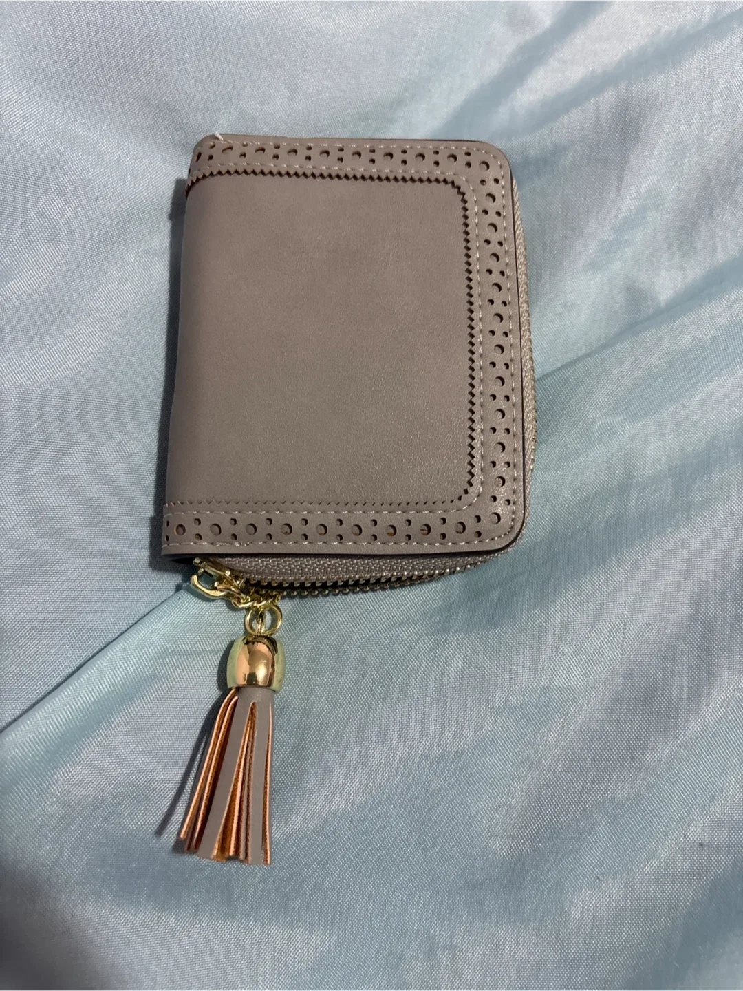 Grey Wallet with Tassel