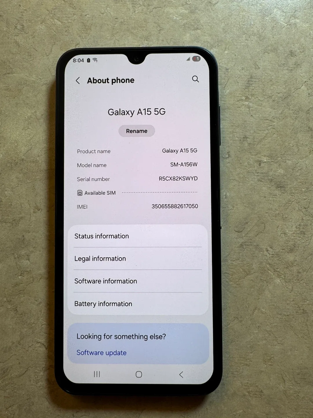 Samsung Galaxy A15 5G - Model SM-A156W image indicator(5)
