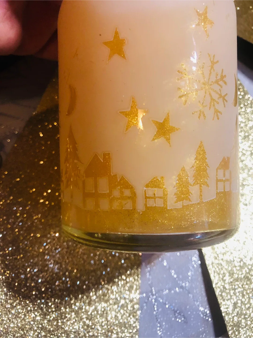 Christmas Gold Decor Lot: Homesense Candle & NEW Soap  #Cleanout image indicator(4)