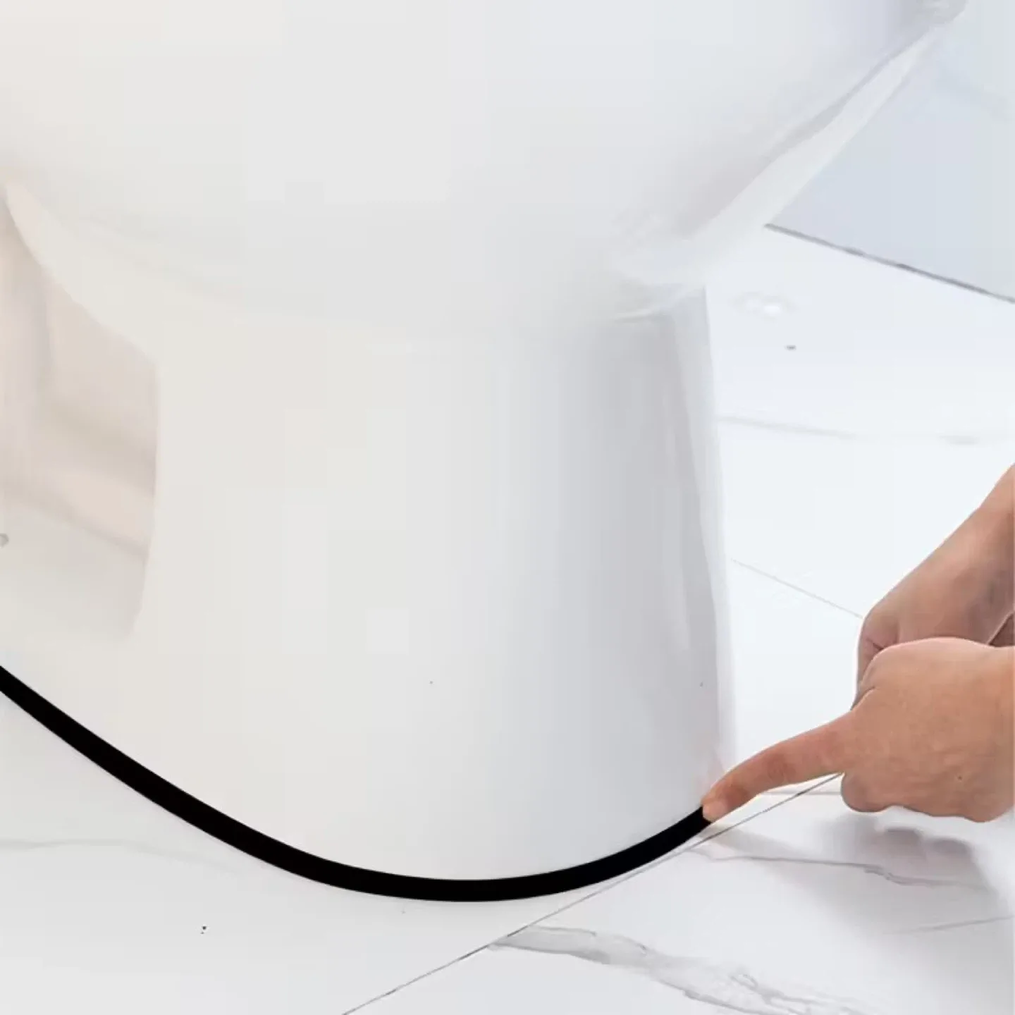 Self-Adhesive PVC Sealing Waterproof Tape Edge Strip #Cleanout image indicator(5)