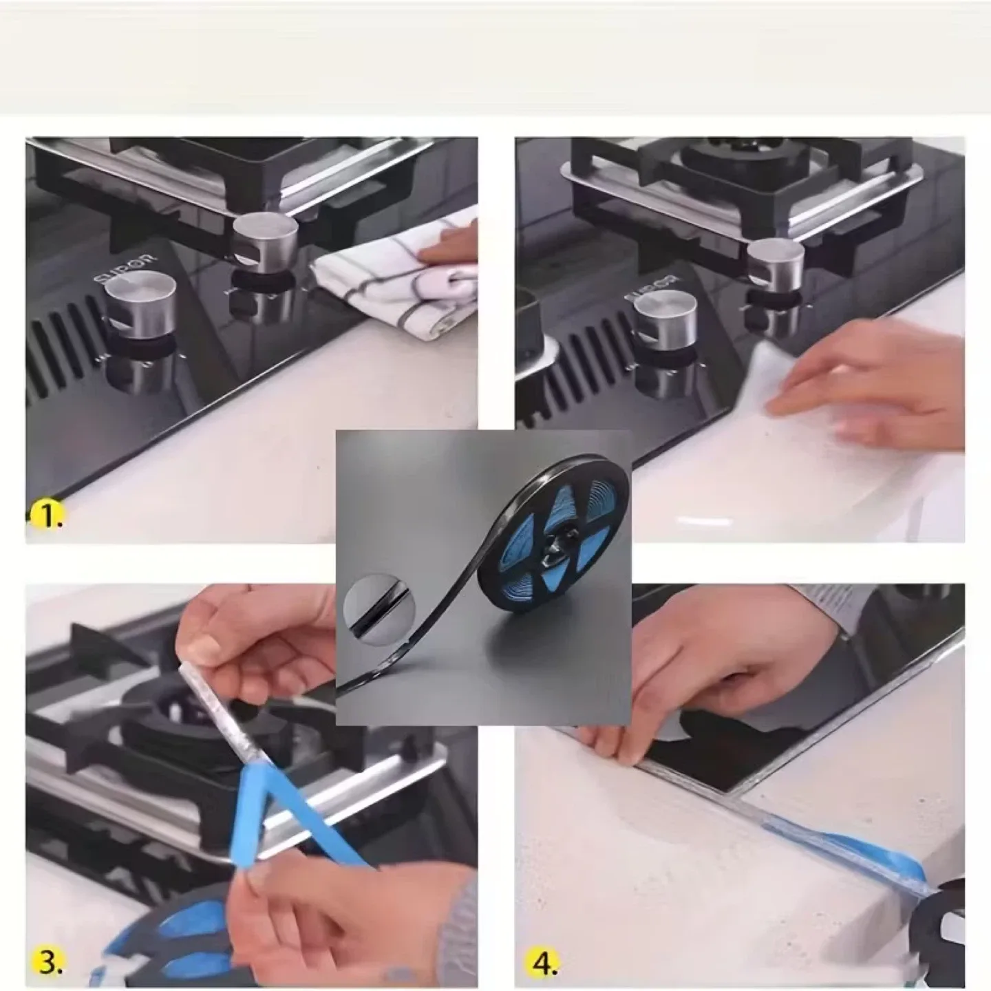 Self-Adhesive PVC Sealing Waterproof Tape Edge Strip #Cleanout image indicator(6)