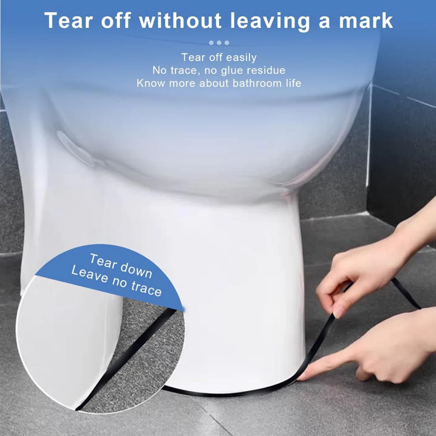 Self-Adhesive PVC Sealing Waterproof Tape Edge Strip #Cleanout image indicator(7)