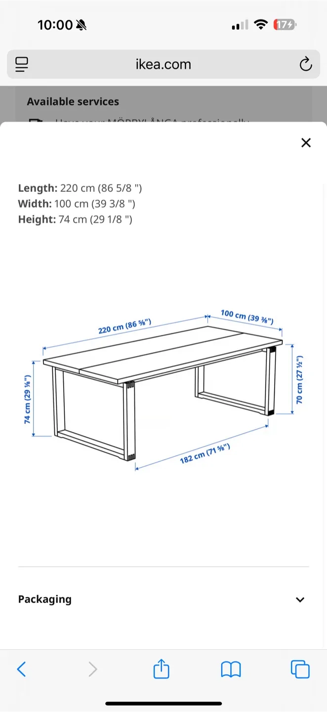 IKEA MÖRBYLÅNGA Oak Veneer Dining Table image indicator(3)