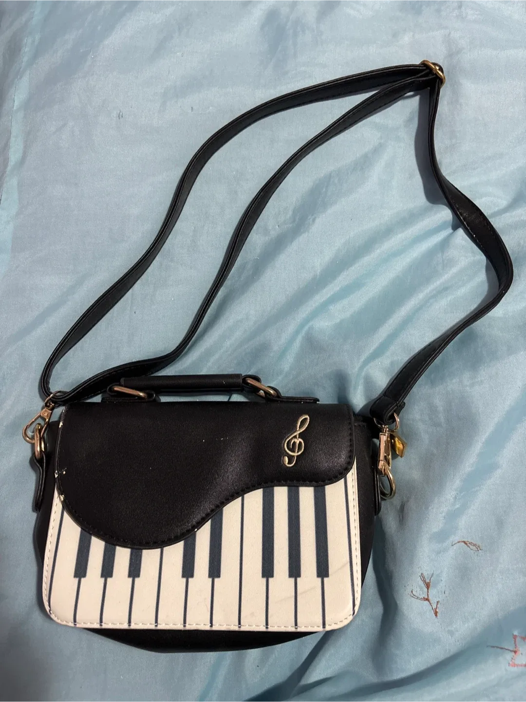 Piano Keys Design Shoulder Bag