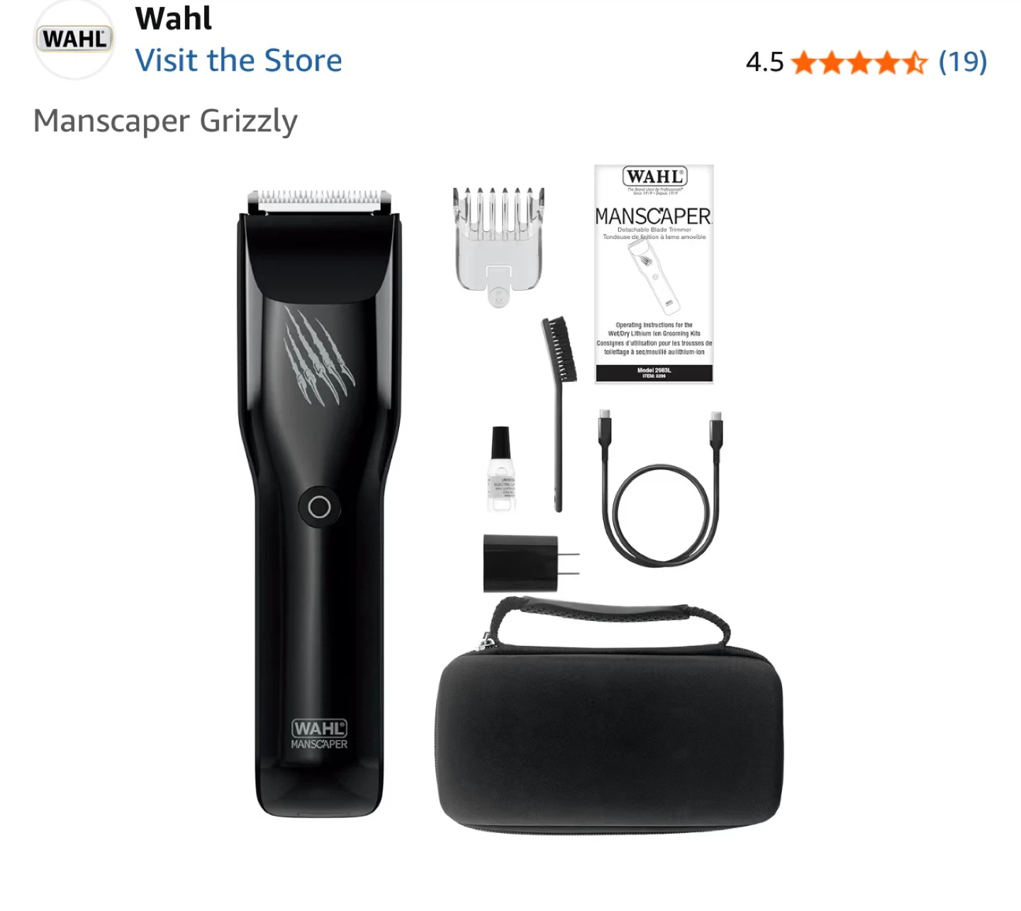 Wahl Manscaper Grizzly Grooming Kit