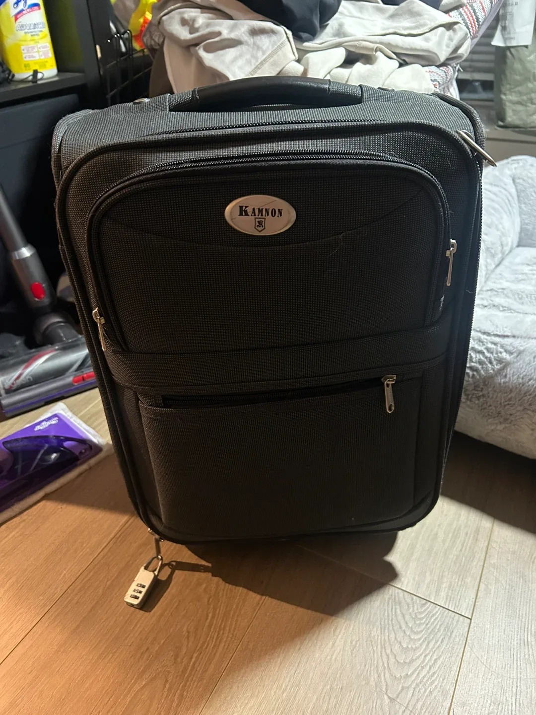 KAMNON Black Carry-On Luggage
