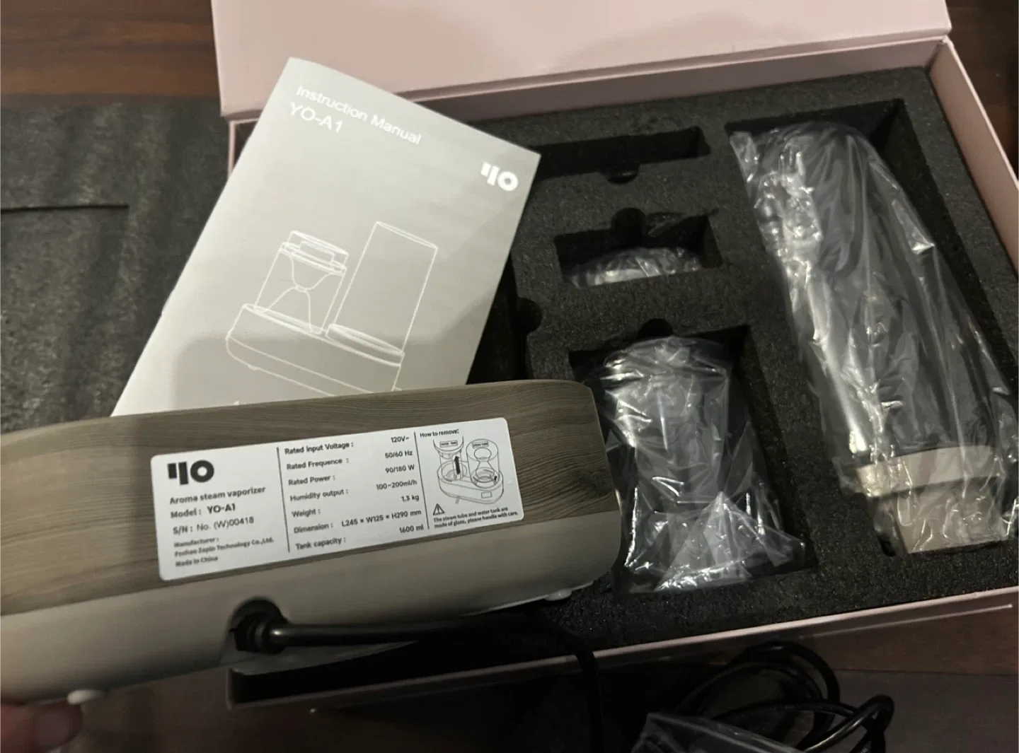 Y&O Steam Humidifier, 1600ml Aromatherapy Diffuser - Brand New image indicator(4)