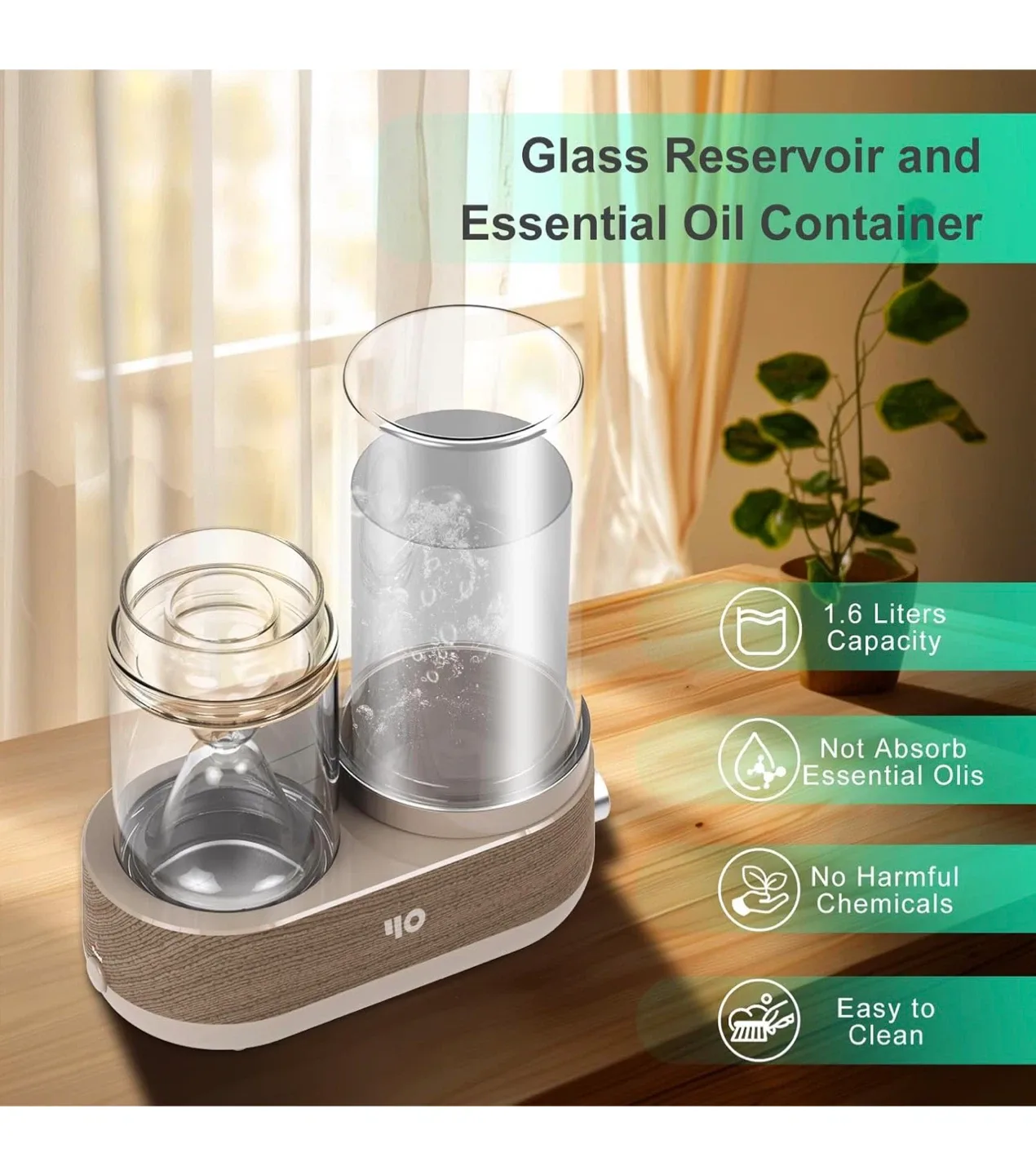 Y&O Steam Humidifier, 1600ml Aromatherapy Diffuser - Brand New image indicator(9)