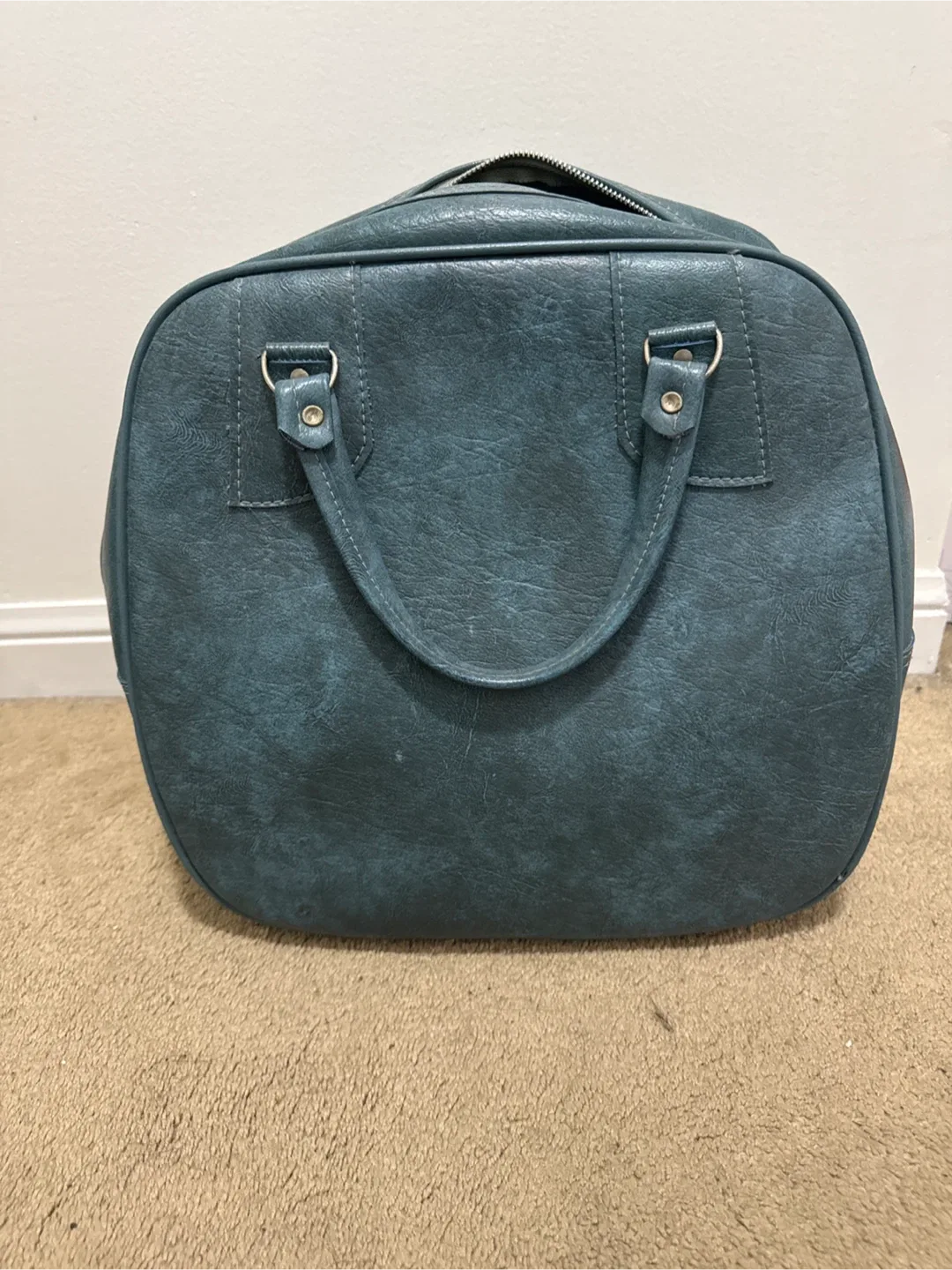 Blue Vintage Style Bowling Bag