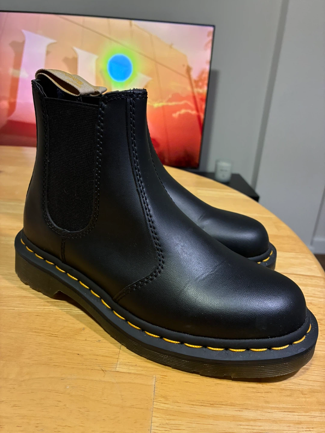 Dr. Martens Vegan 2976 Black Felix Rub Off - US M 5/ US W 6