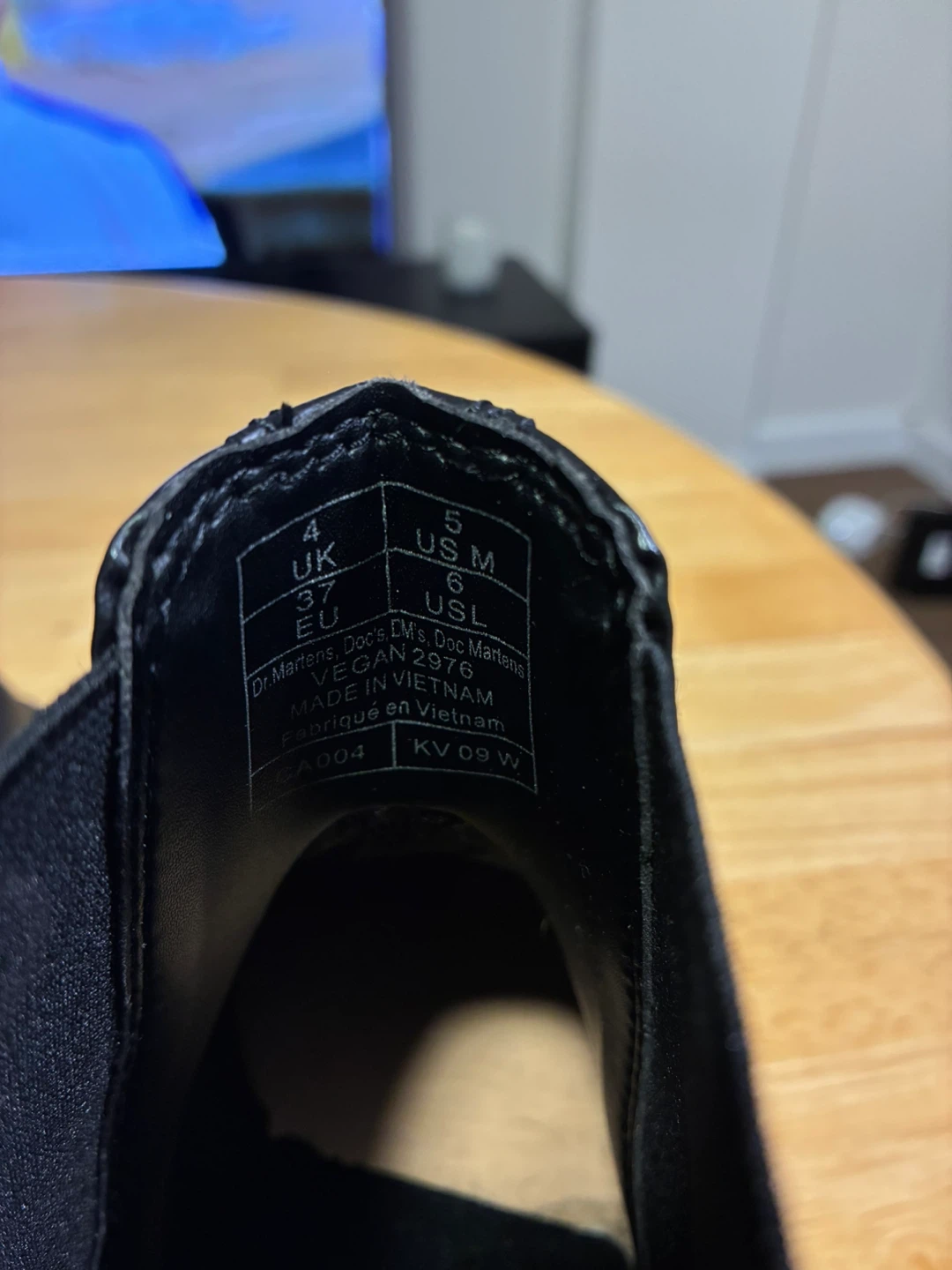 Dr. Martens Vegan 2976 Black Felix Rub Off - US M 5/ US W 6 - photo 2