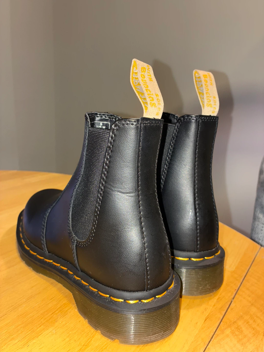 Dr. Martens Vegan 2976 Black Felix Rub Off - US M 5/ US W 6 - photo 4