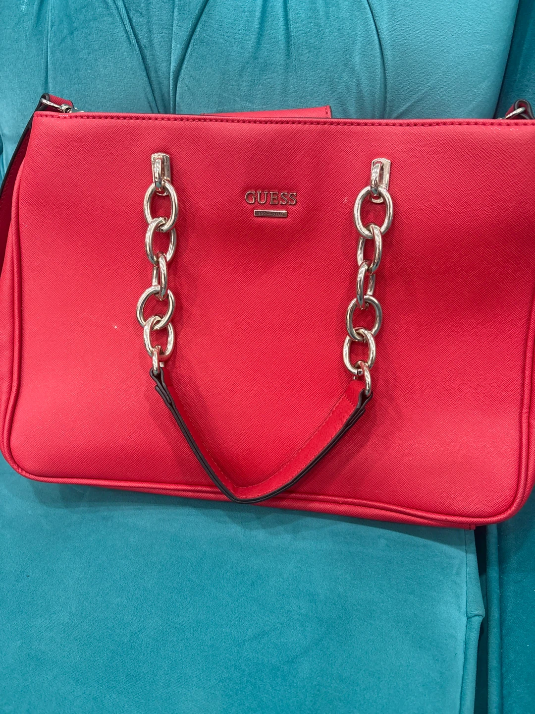 Guess Red Tote Bag