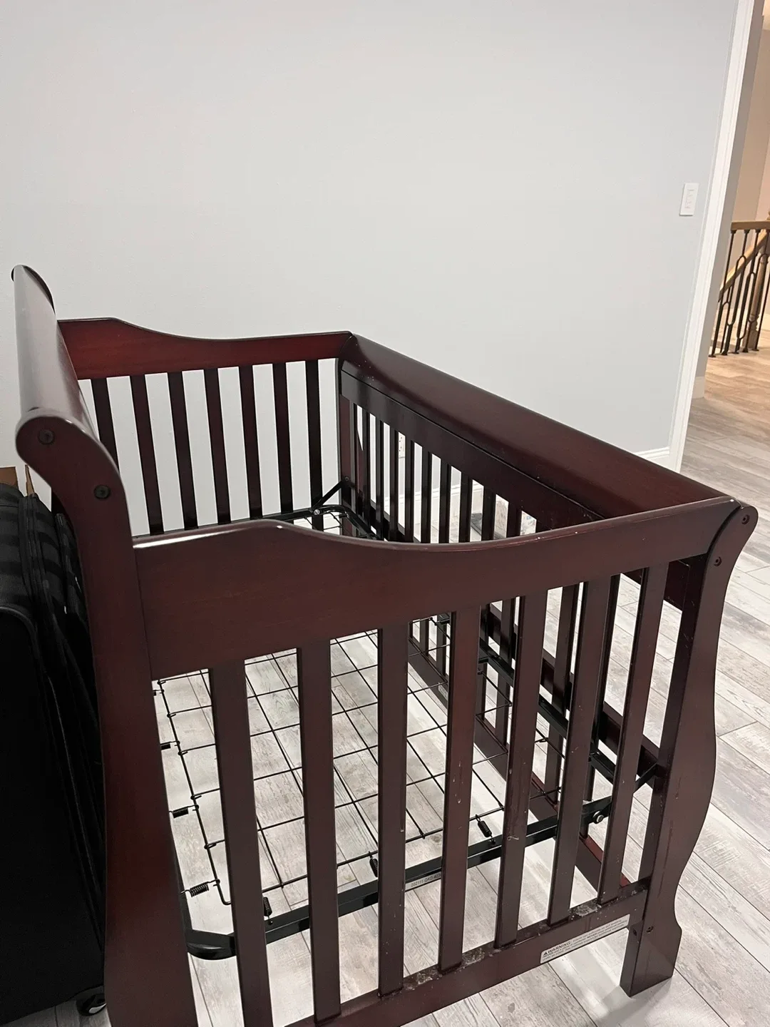 Wooden Baby Crib - Dark Brown image indicator(3)