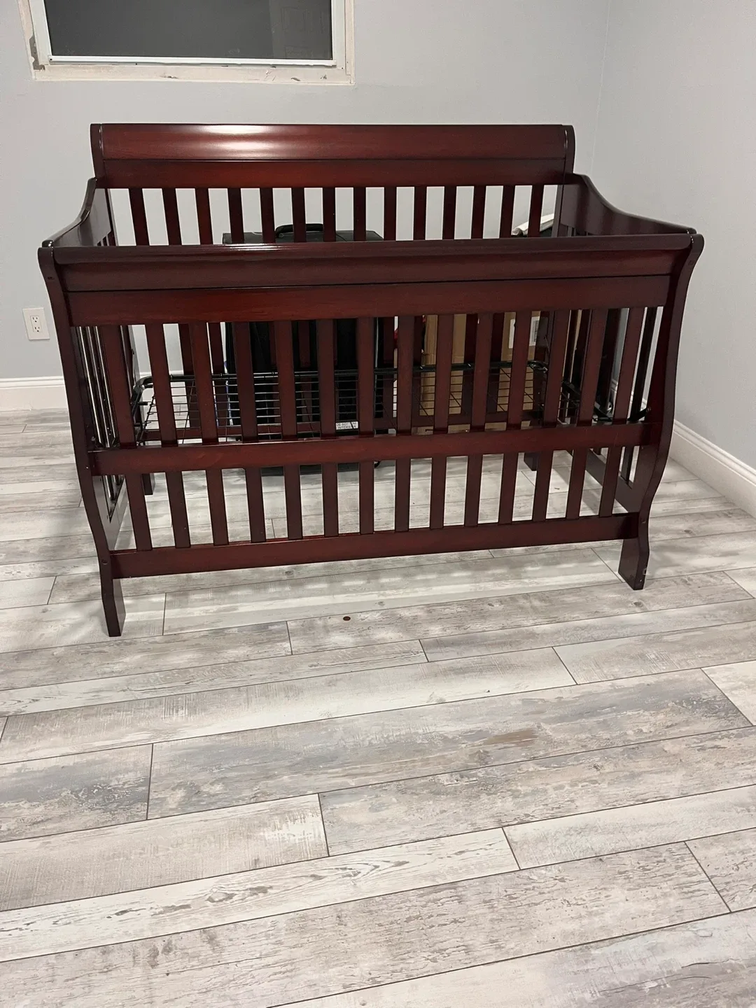 Wooden Baby Crib - Dark Brown image indicator(2)
