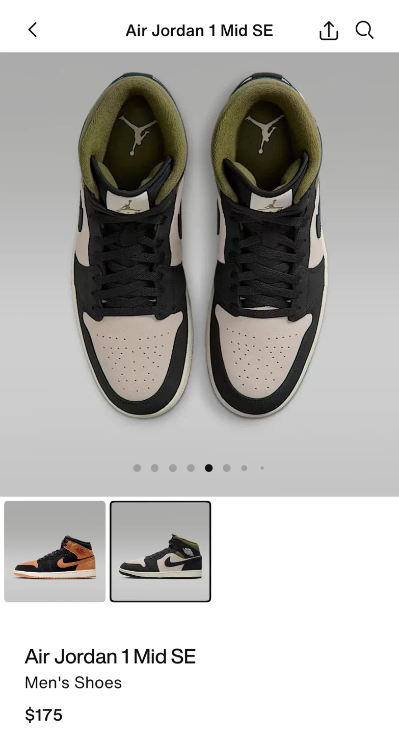 Air Jordan 1 Mid SE Men's Shoes - Size 11 image indicator(5)