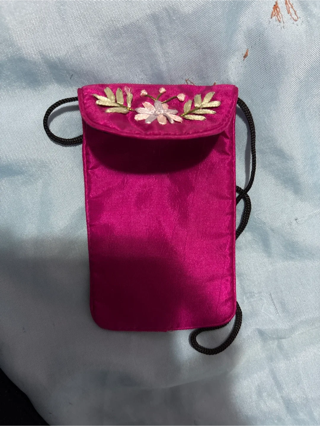 Pink Embroidered Cell Phone Pouch #Cleanout