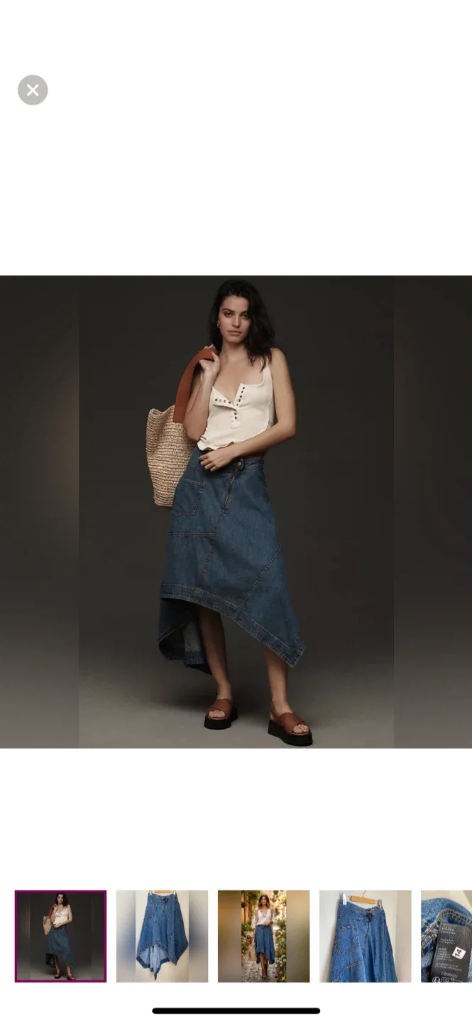 Pilcro Denim Asymmetrical Skirt - Size 31