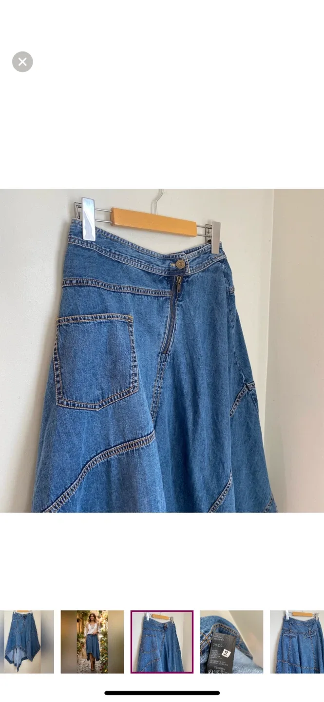 Pilcro Denim Asymmetrical Skirt - Size 31 image indicator(5)