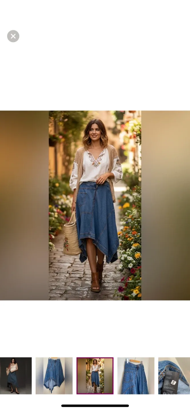 Pilcro Denim Asymmetrical Skirt - Size 31 image indicator(2)