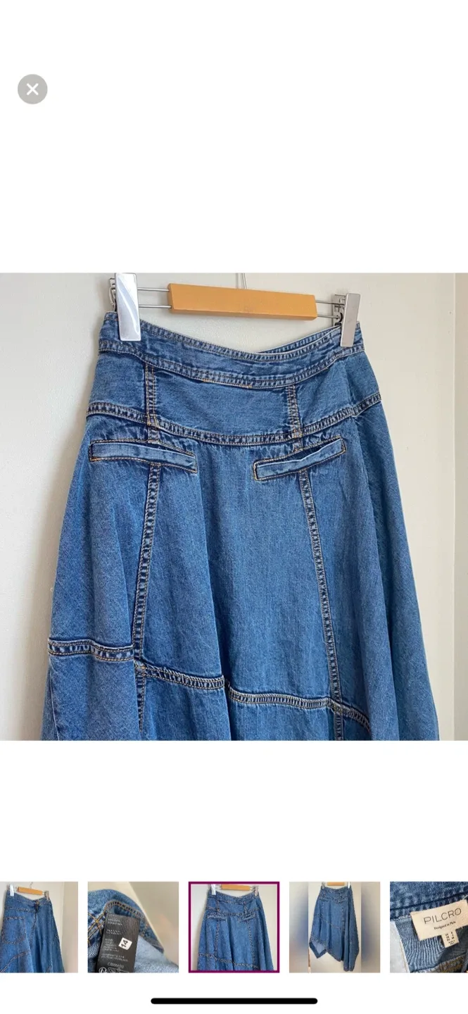 Pilcro Denim Asymmetrical Skirt - Size 31 image indicator(6)
