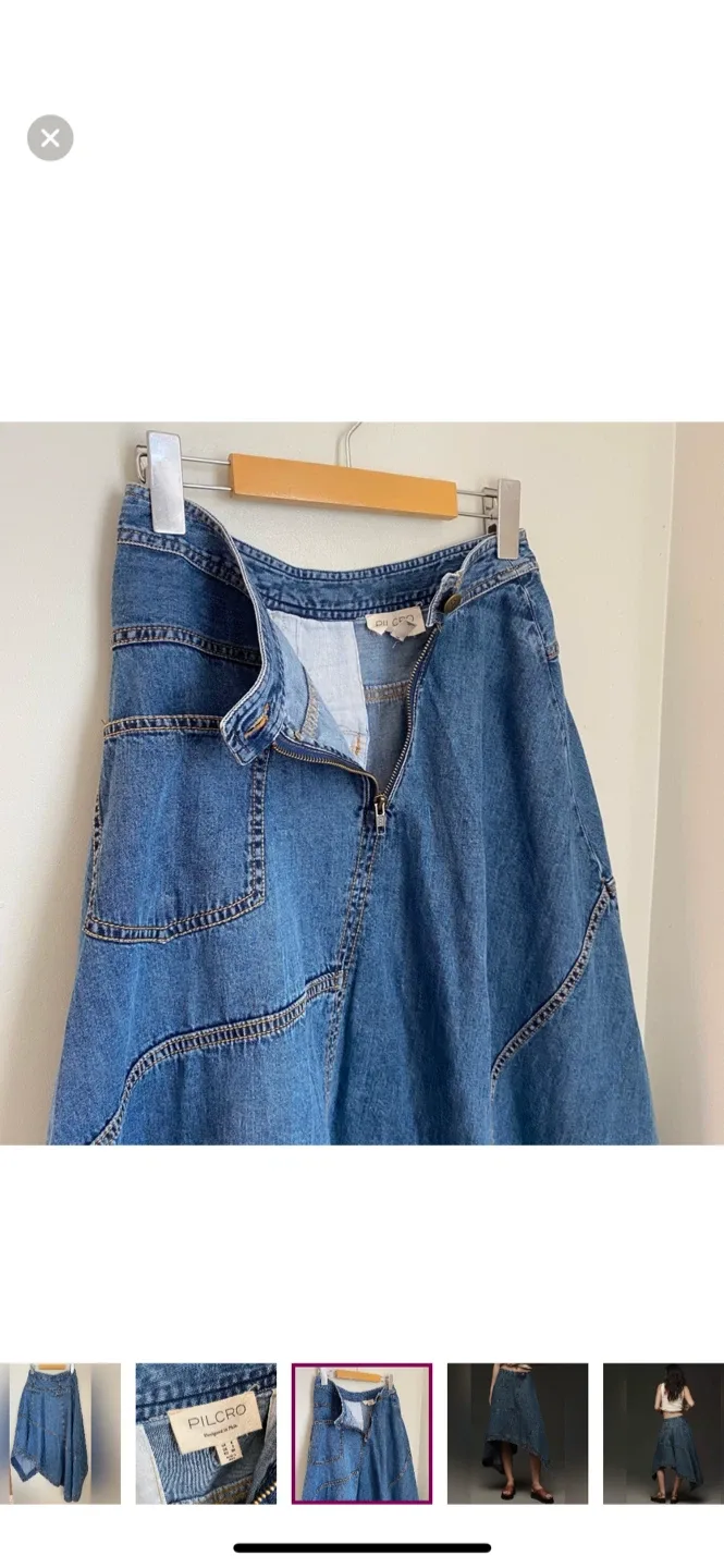 Pilcro Denim Asymmetrical Skirt - Size 31 image indicator(9)