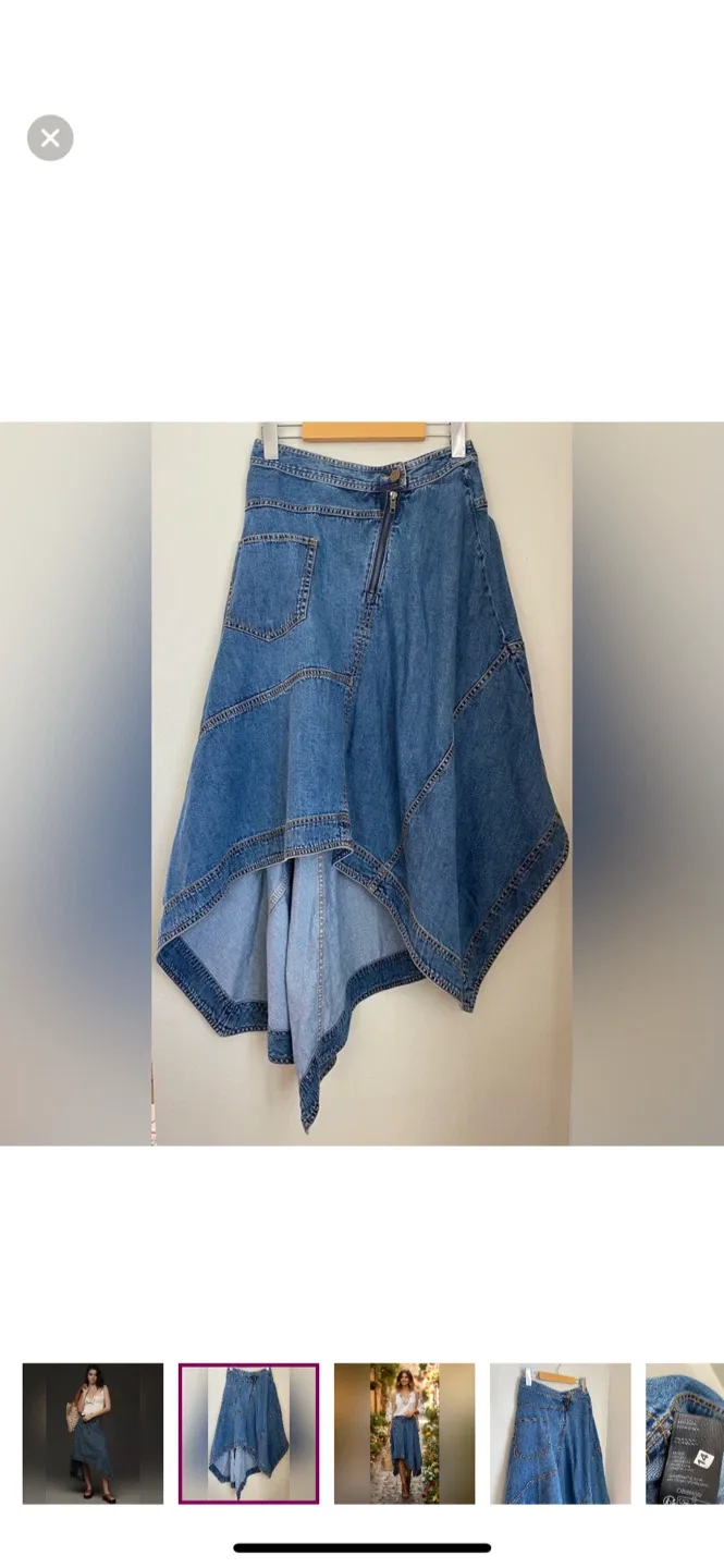 Pilcro Denim Asymmetrical Skirt - Size 31 image indicator(10)