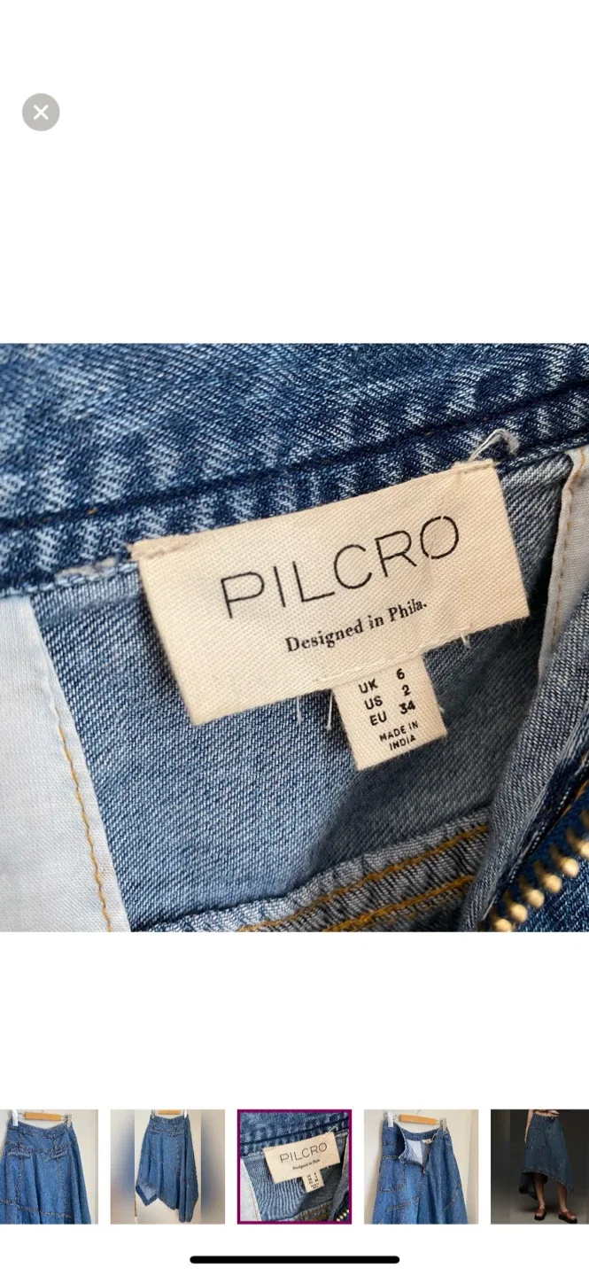 Pilcro Denim Asymmetrical Skirt - Size 31 image indicator(8)