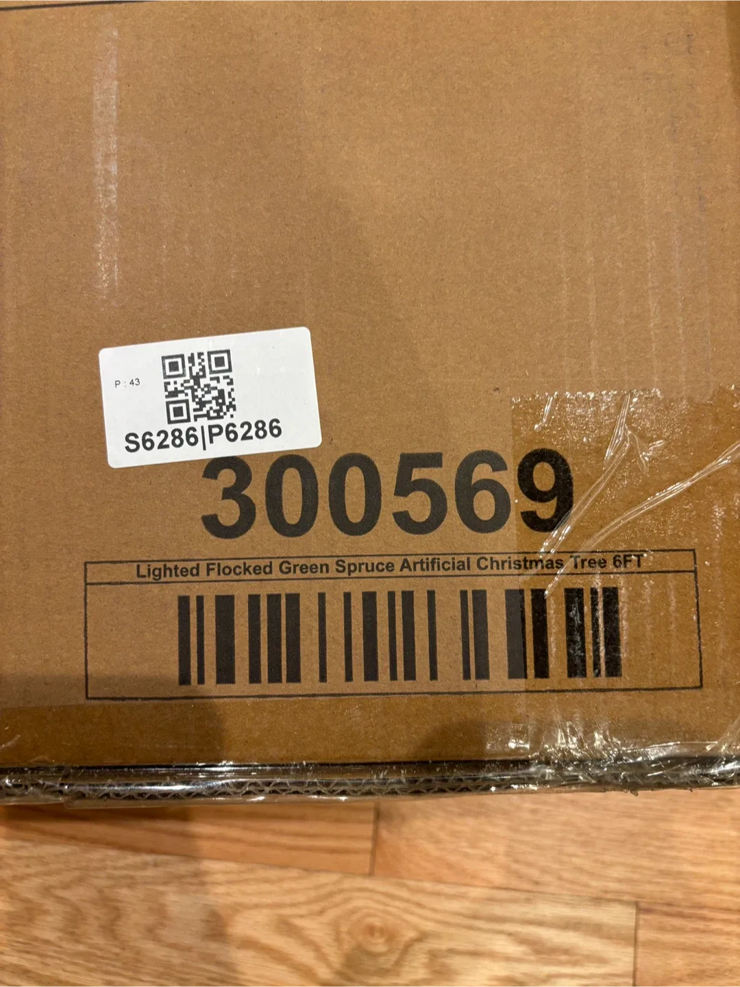 6FT Lighted Flocked Green Spruce Artificial Christmas Tree image indicator(5)