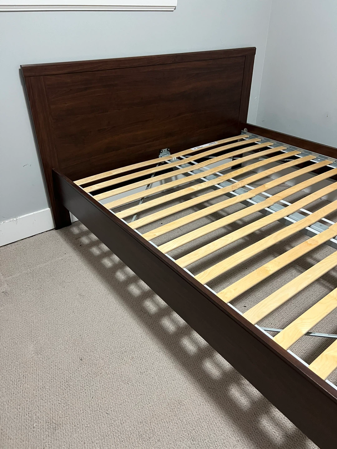 Dark Brown Queen Bed Frame - photo 2