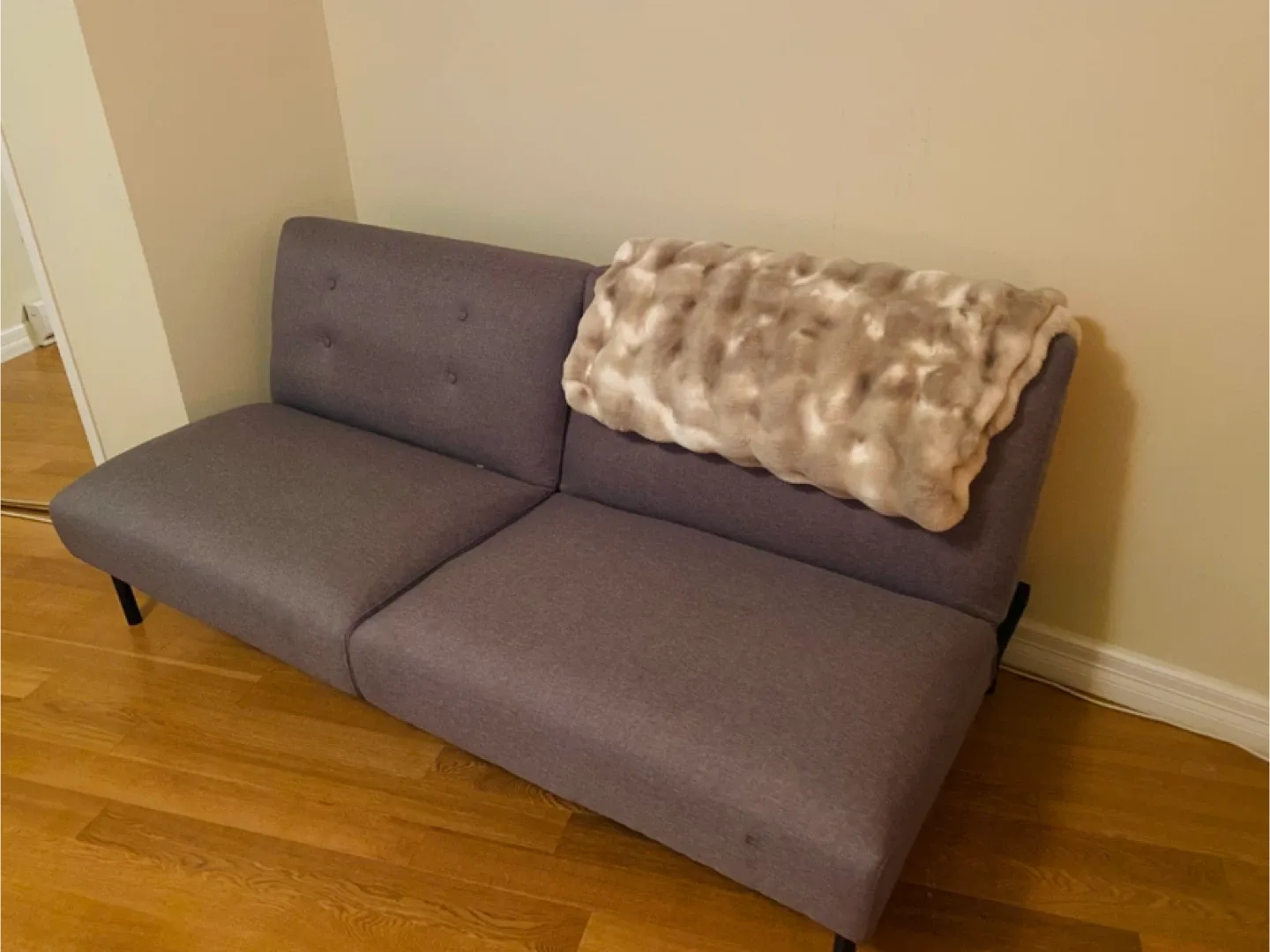 Edenbrook Gilman - Convertible Futon Sofa Bed - Grey Linen