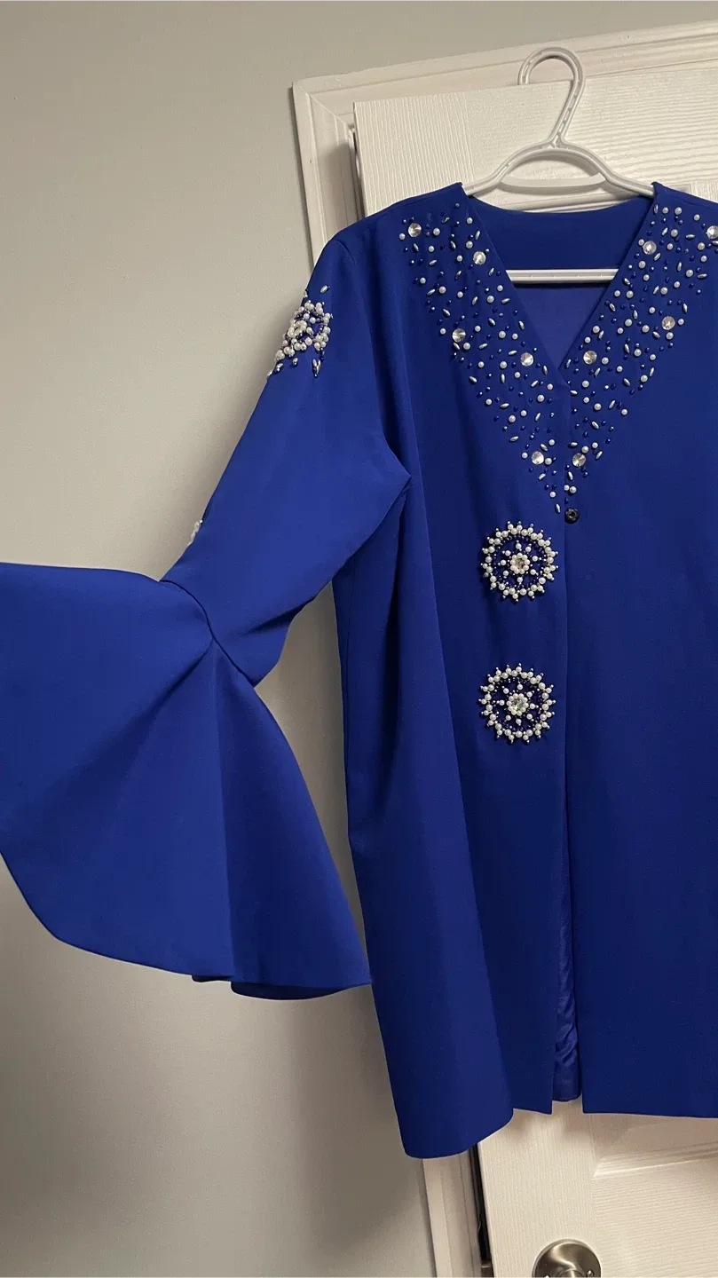 Blue Embellished Jacket  #Cleanout image indicator(2)