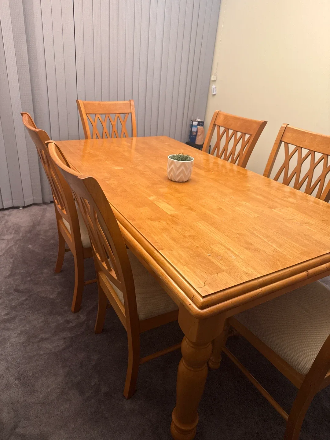 Wooden Dining Table with 6 Chairs image indicator(2)