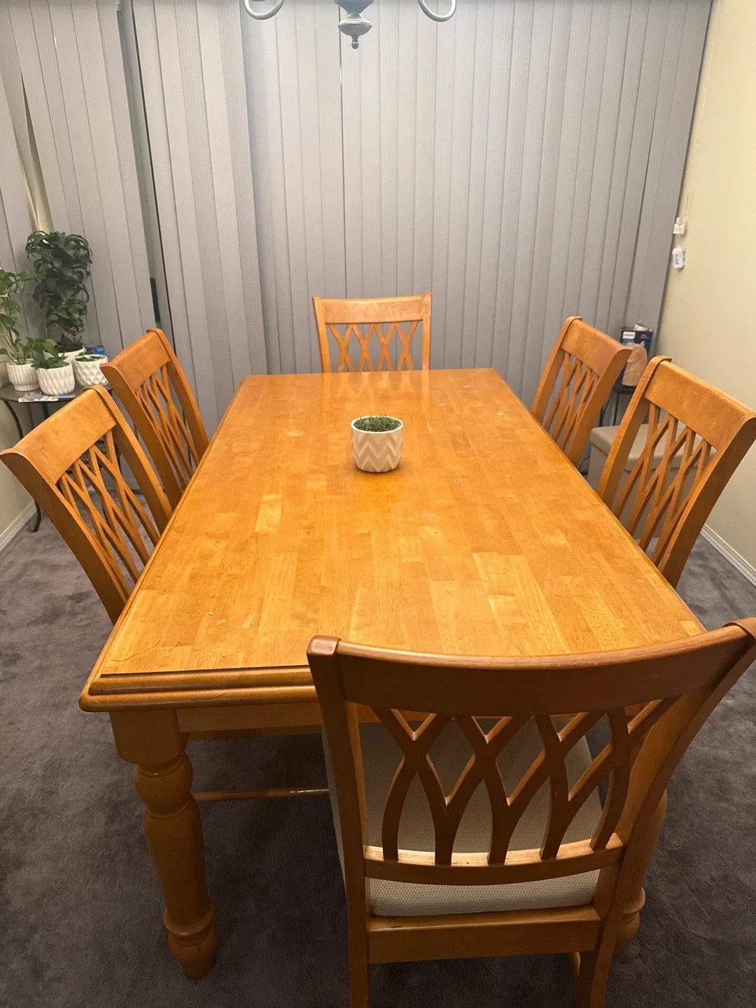 Wooden Dining Table with 6 Chairs image indicator(3)