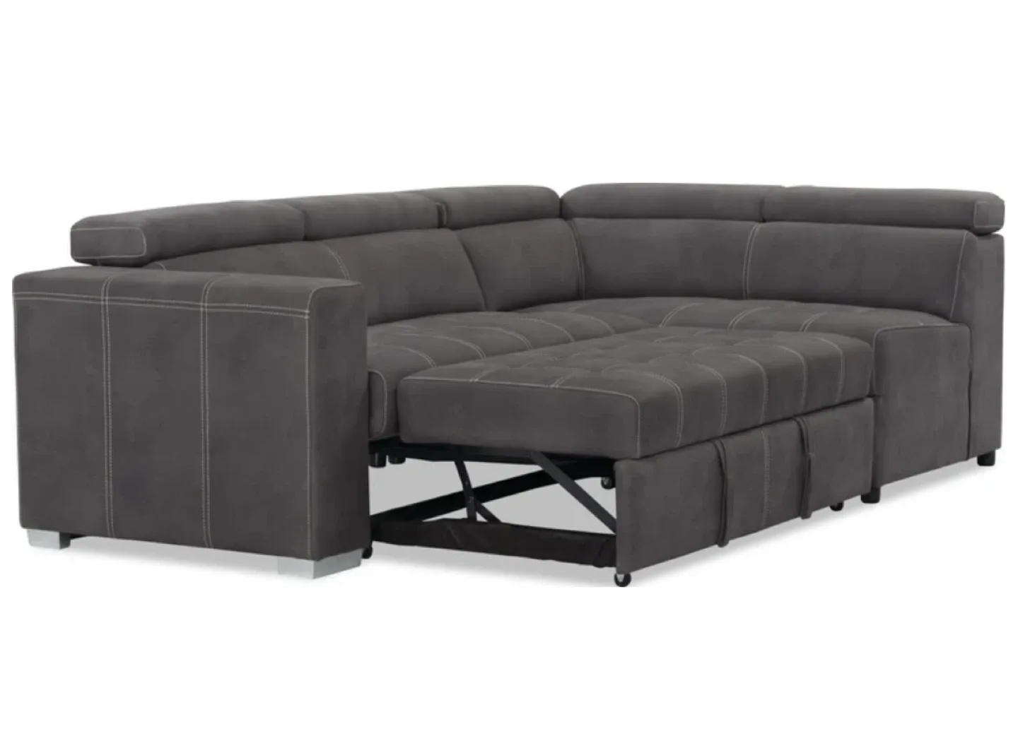 Drake 3-Piece Grey Sectional with Sleeper Bed image indicator(2)