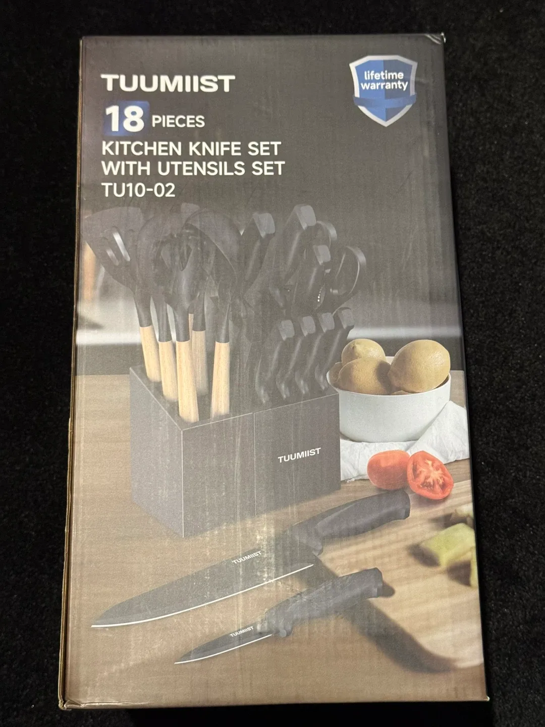 Knife Set 18PCS Black Kitchen Set #Cleanout