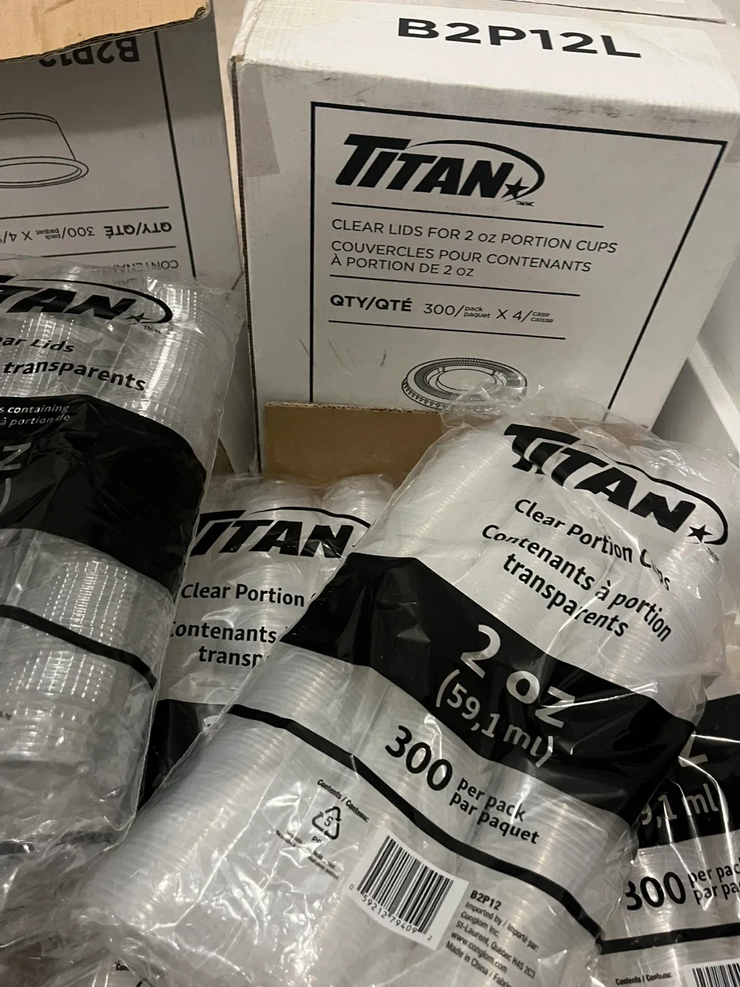 3set  of 300 Titan Clear Portion Cups 2oz (300/pack)