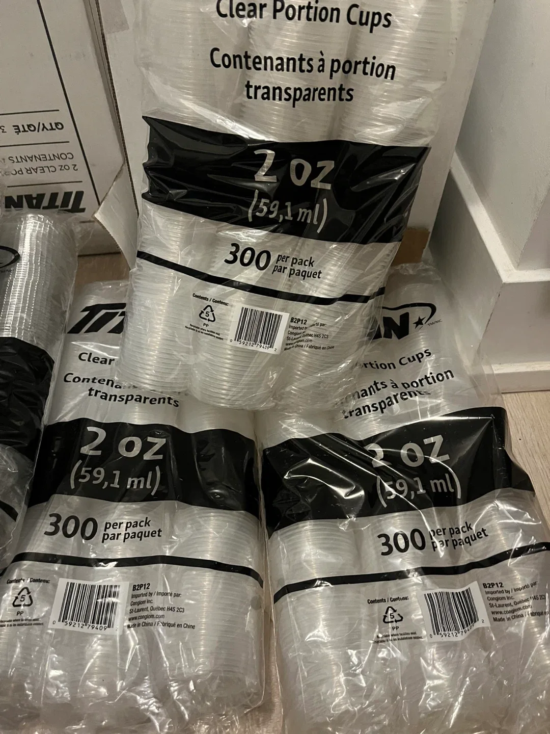 3set  of 300 Titan Clear Portion Cups 2oz (300/pack) image indicator(4)