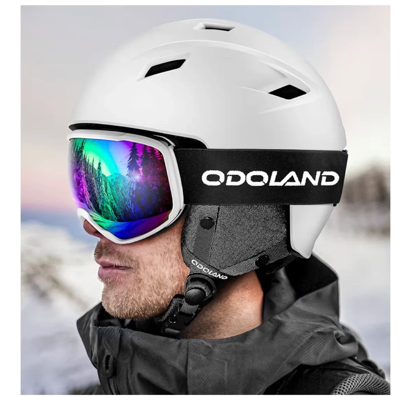 New! White Snow Ski Helmet, Size S image indicator(8)