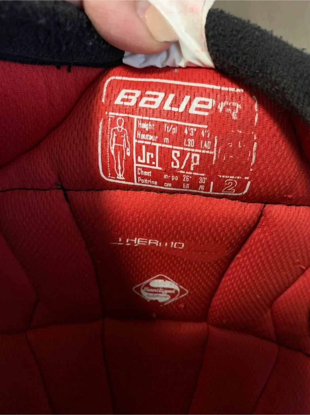 Youth Bauer Vapor XLTX Hockey Shoulder Pads - Size JR S/P image indicator(2)
