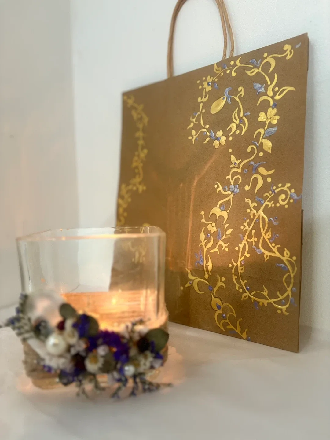 Floral Decorated Candle image indicator(4)