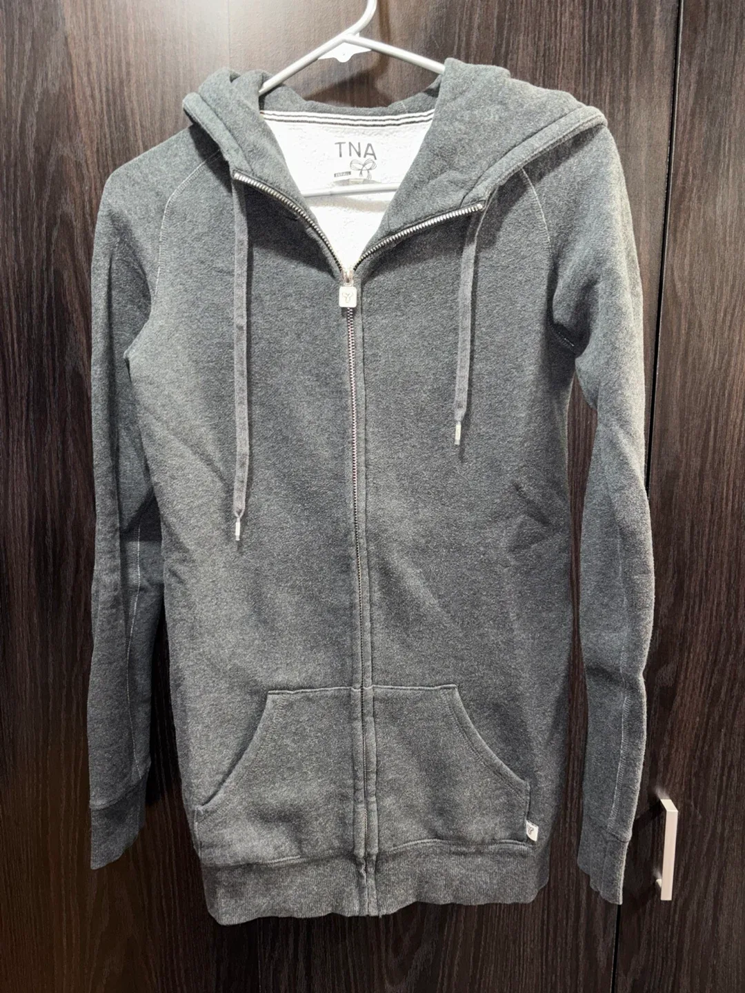 Aritzia Women’s TNA Grey Zip-Up Hoodie - Size XS