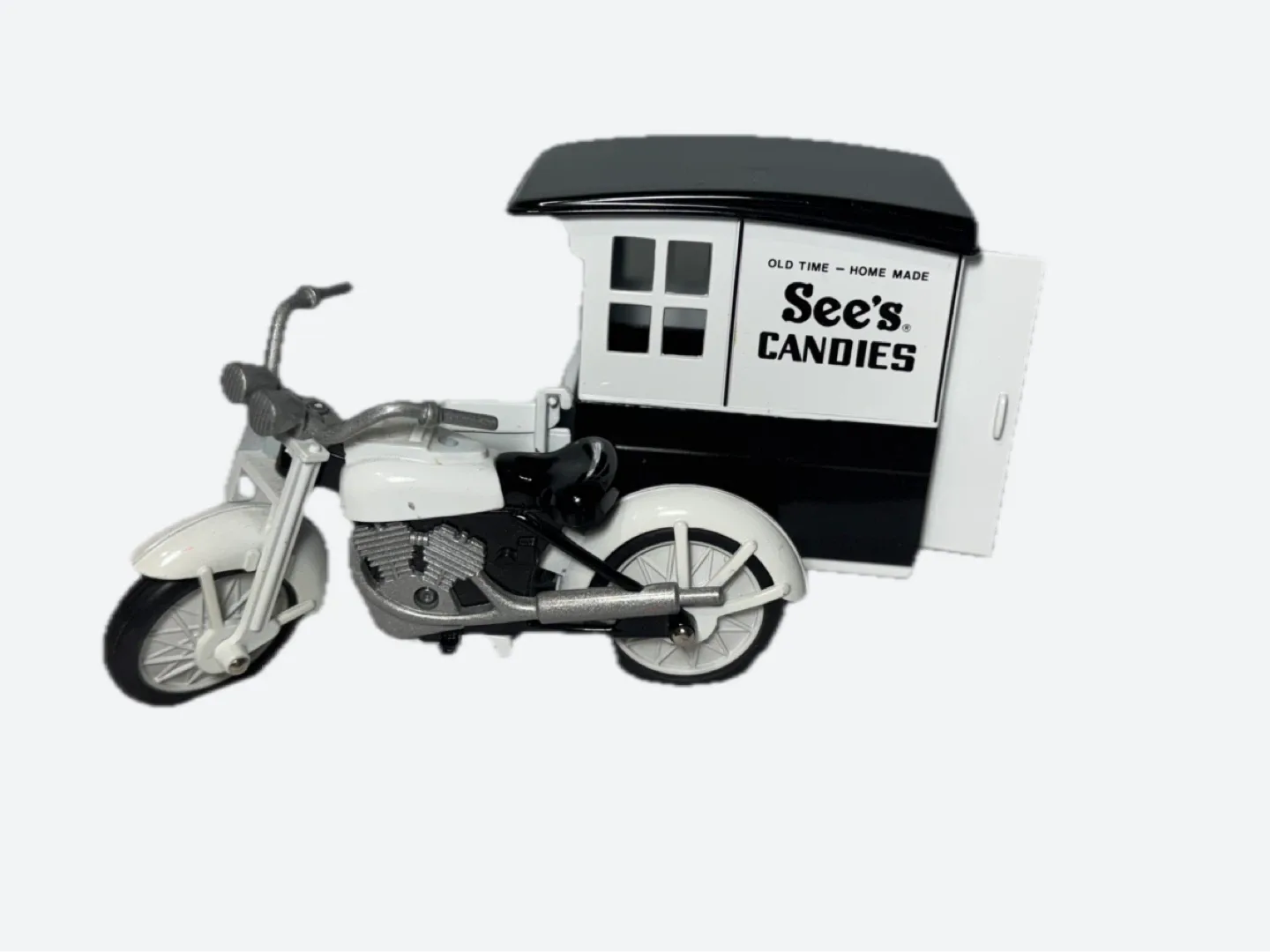 Vintage See's Candies Delivery Motorcycle- No driver