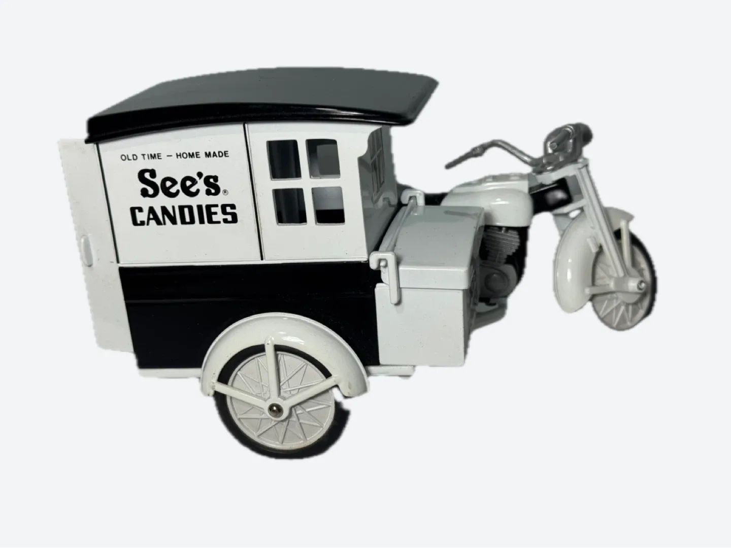 Vintage See's Candies Delivery Motorcycle- No driver image indicator(2)