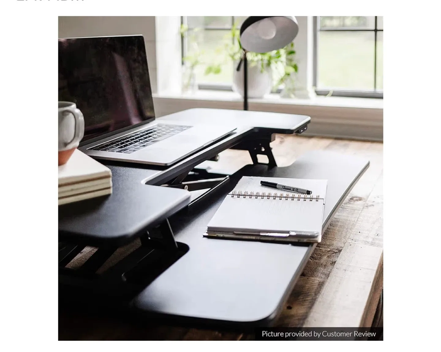 New! 36" Standing Desk Converter - Black image indicator(6)