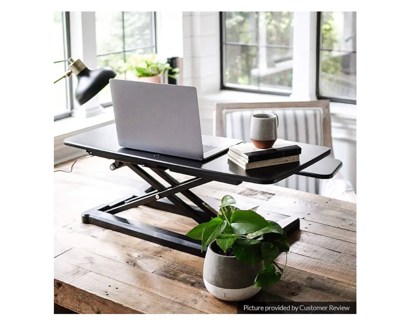 New! 36" Standing Desk Converter - Black image indicator(2)