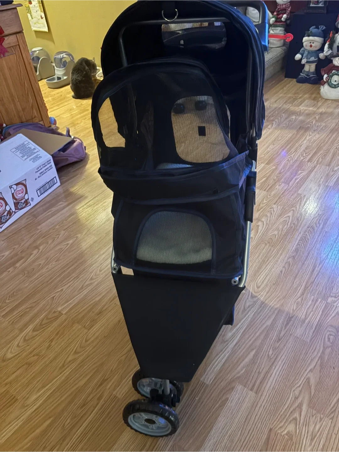 New! Foldable Dog & Cat Jogger Stroller image indicator(8)