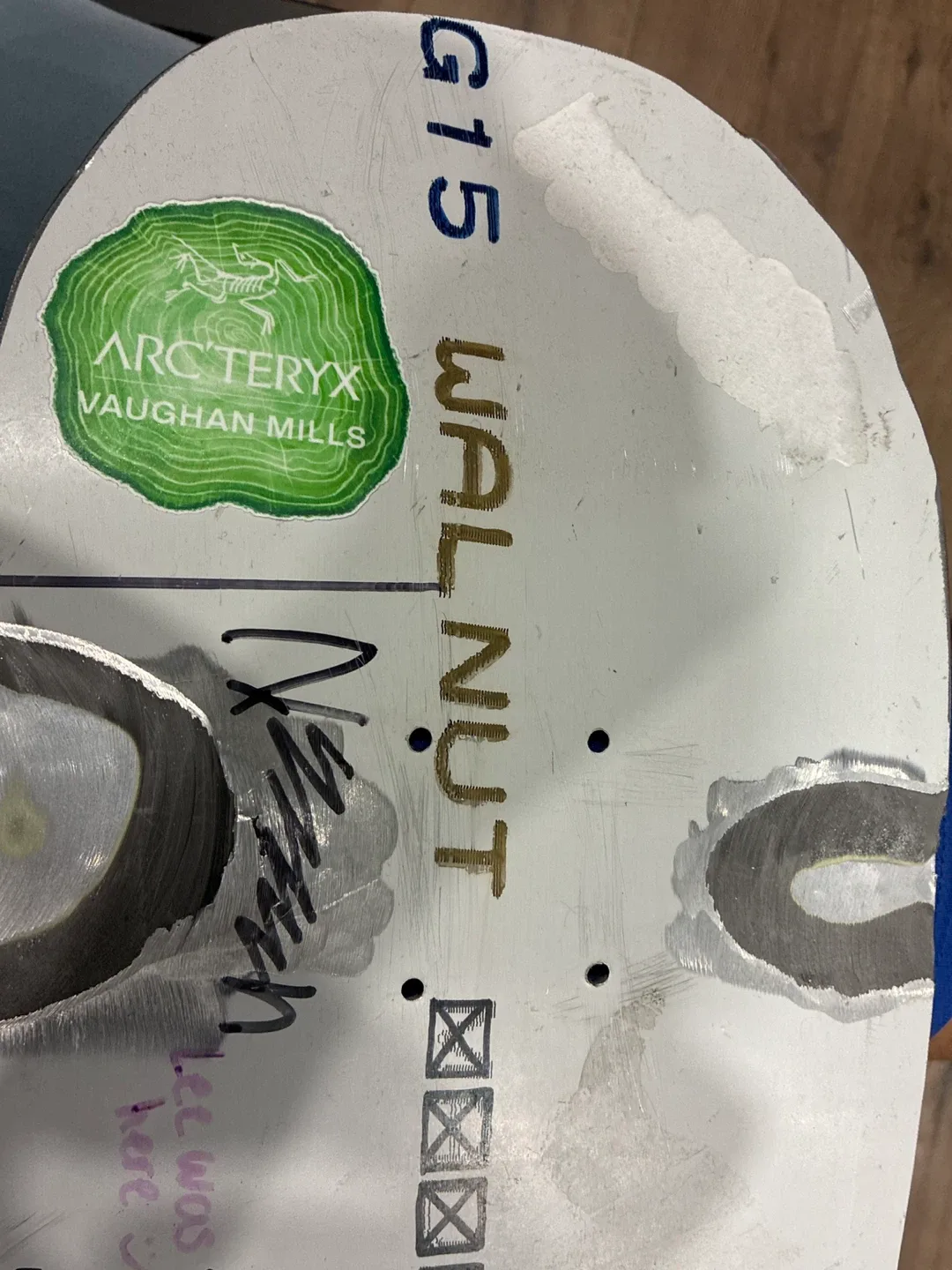 #Cleanout Metal skateboard deck with supreme and Nike stickers image indicator(6)