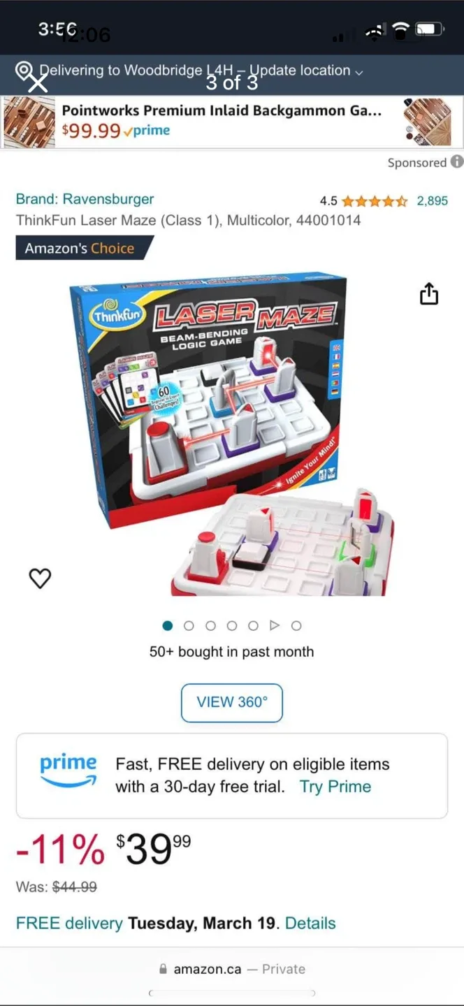 New- ThinkFun Laser Maze - Beam-Bending Logic Game image indicator(2)